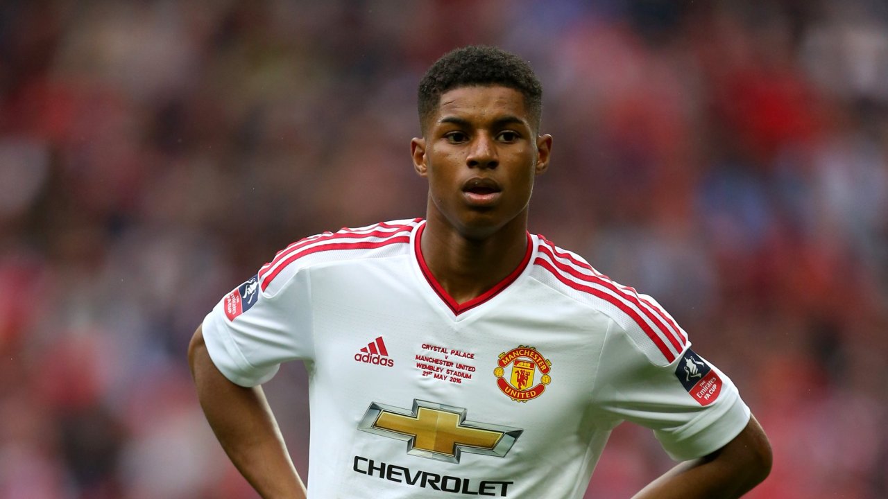 Marcus Rashford im Jahr 2016, im Dress von Manchester United